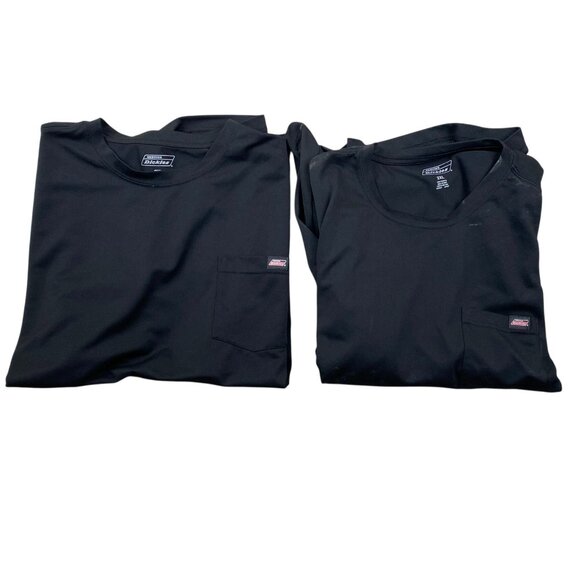 Genuine Dickies Mens T-Shirts 2XL Lot of Two Black Pocket Tee Short Sleeve Casua - Picture 1 of 6